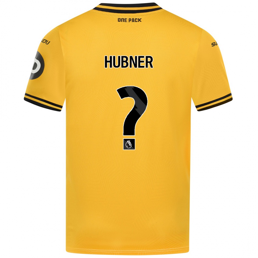 Gyermek Justin Hubner #0 Sárga Hazai Jersey 2024/25 Mez Póló Ing