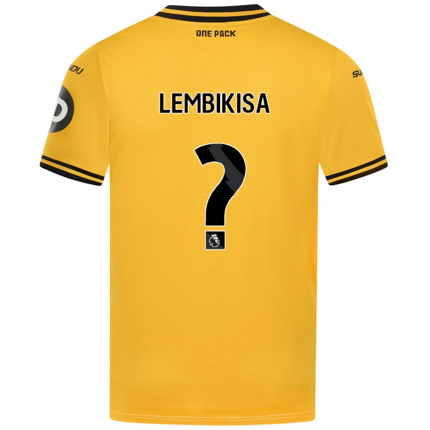 Gyermek Dexter Lembikisa #0 Sárga Hazai Jersey 2024/25 Mez Póló Ing