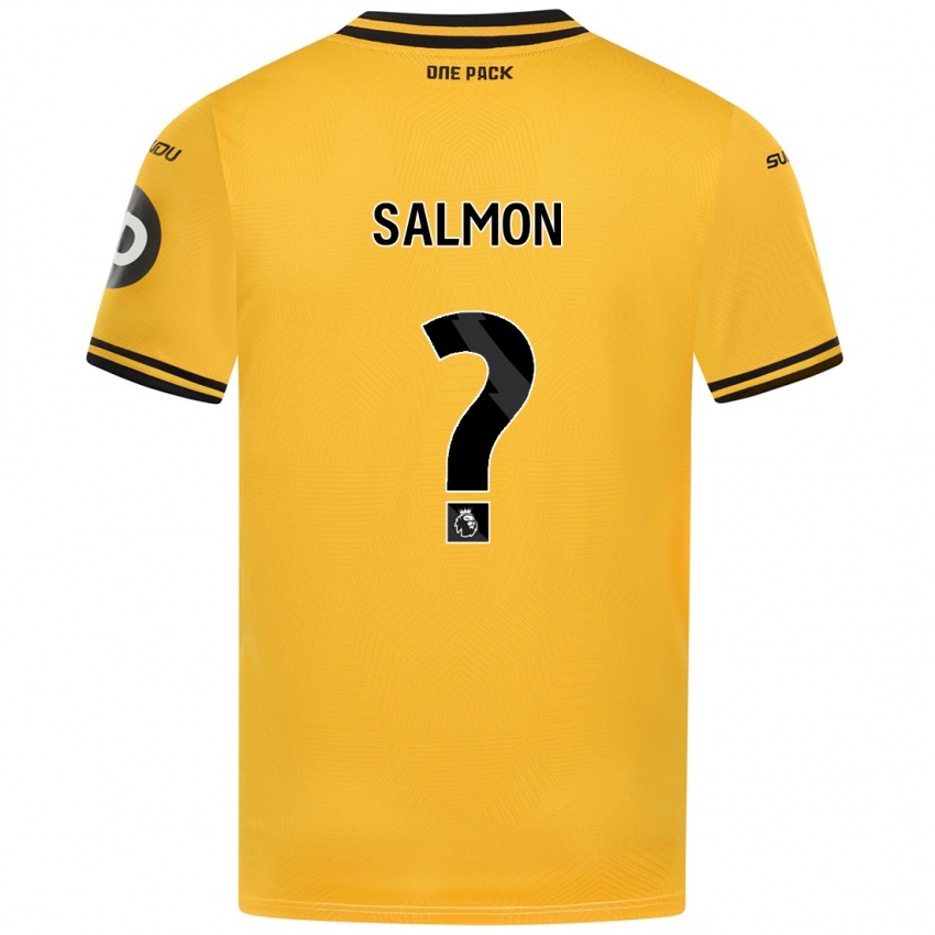 Gyermek Fabian Salmon #0 Sárga Hazai Jersey 2024/25 Mez Póló Ing