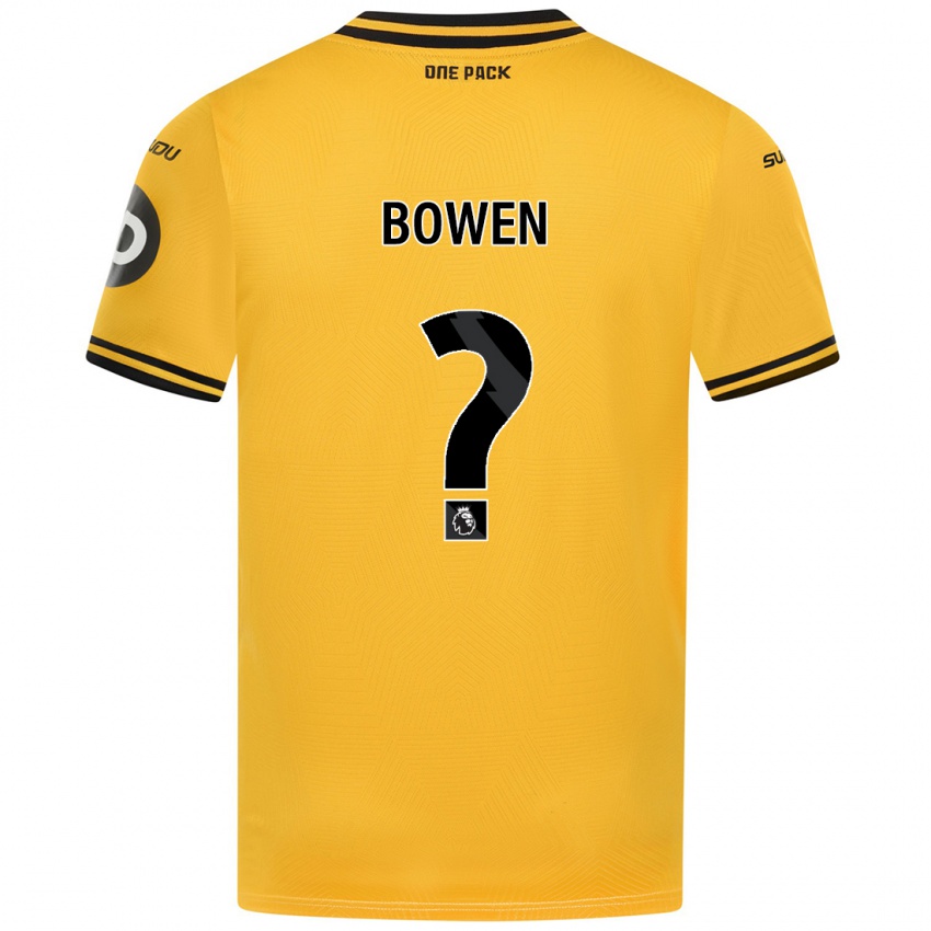 Gyermek Reiss Bowen #0 Sárga Hazai Jersey 2024/25 Mez Póló Ing