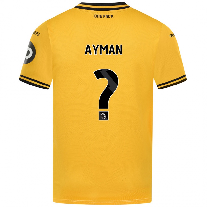 Gyermek Alvin Ayman #0 Sárga Hazai Jersey 2024/25 Mez Póló Ing