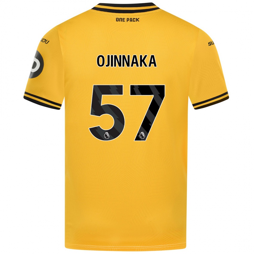 Gyermek Temple Ojinnaka #57 Sárga Hazai Jersey 2024/25 Mez Póló Ing