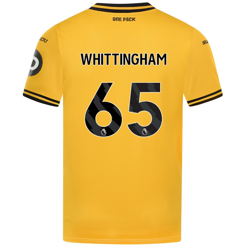 Gyermek Matthew Whittingham #65 Sárga Hazai Jersey 2024/25 Mez Póló Ing