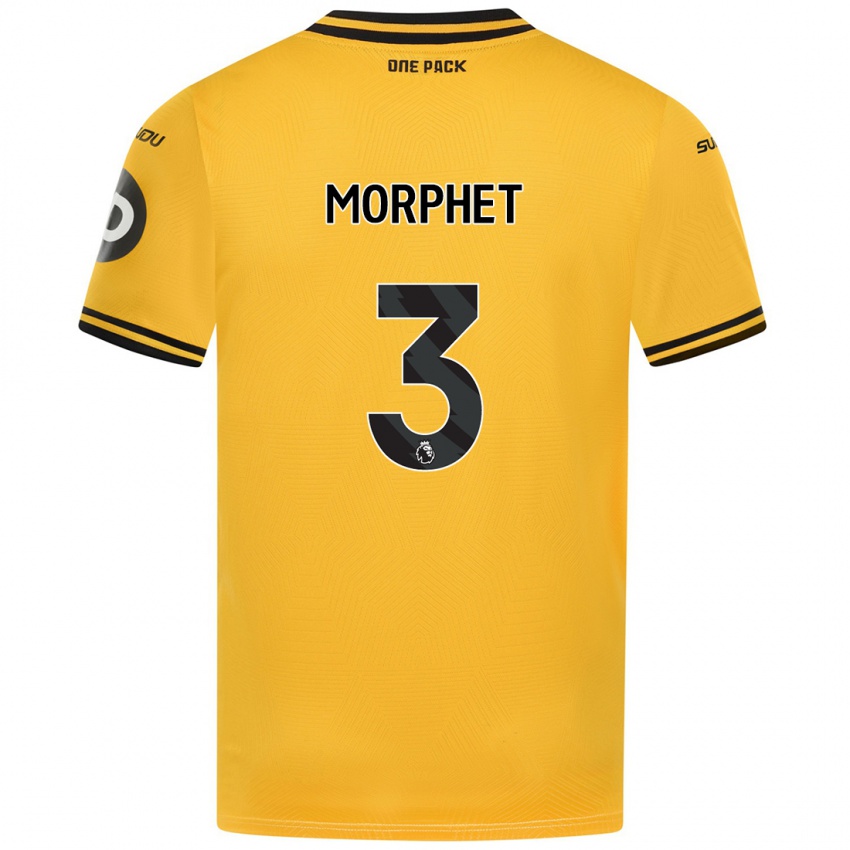 Gyermek Anna Morphet #3 Sárga Hazai Jersey 2024/25 Mez Póló Ing