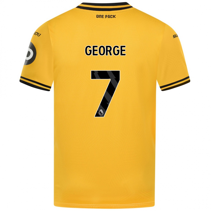 Gyermek Tammi George #7 Sárga Hazai Jersey 2024/25 Mez Póló Ing