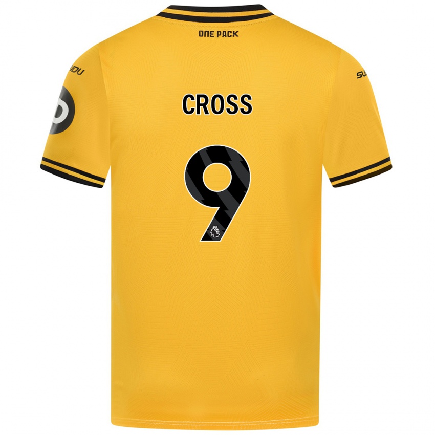 Gyermek Jade Cross #9 Sárga Hazai Jersey 2024/25 Mez Póló Ing