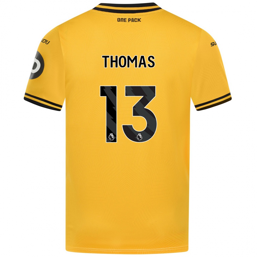 Gyermek Bec Thomas #13 Sárga Hazai Jersey 2024/25 Mez Póló Ing