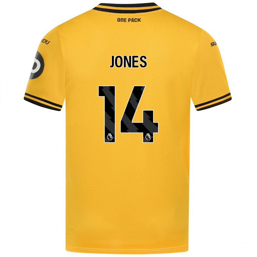 Gyermek Meesha Dudley-Jones #14 Sárga Hazai Jersey 2024/25 Mez Póló Ing