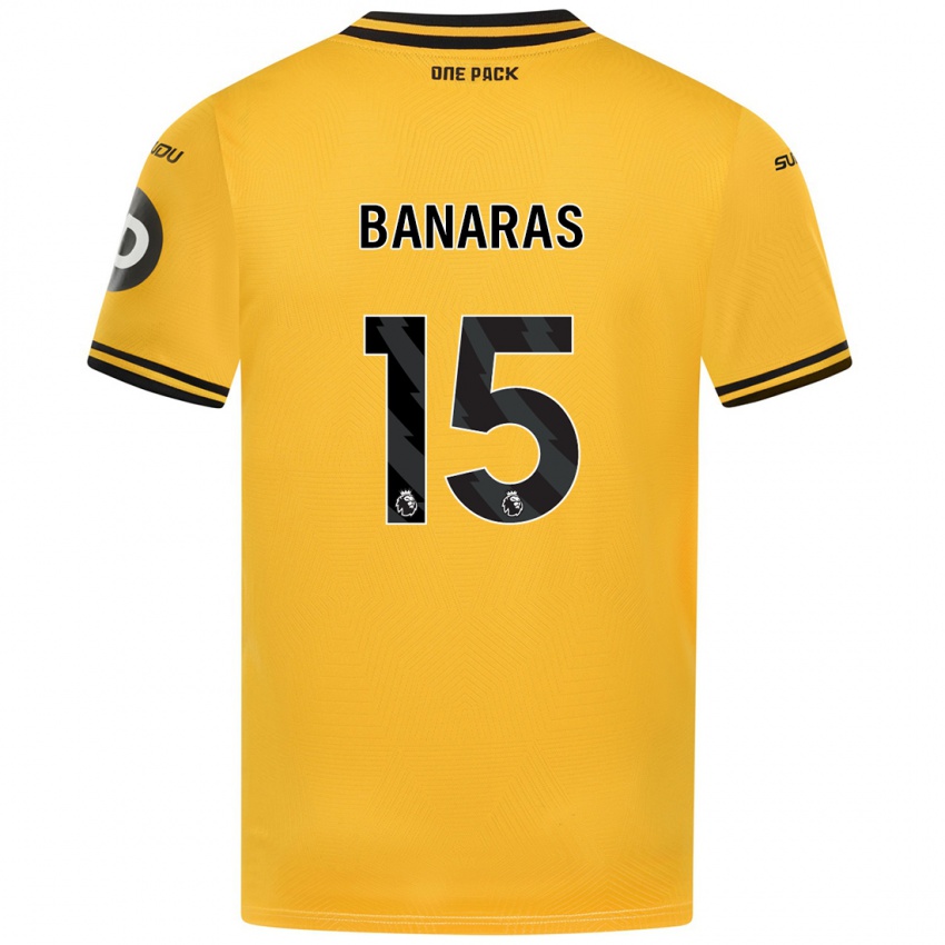 Gyermek Layla Banaras #15 Sárga Hazai Jersey 2024/25 Mez Póló Ing