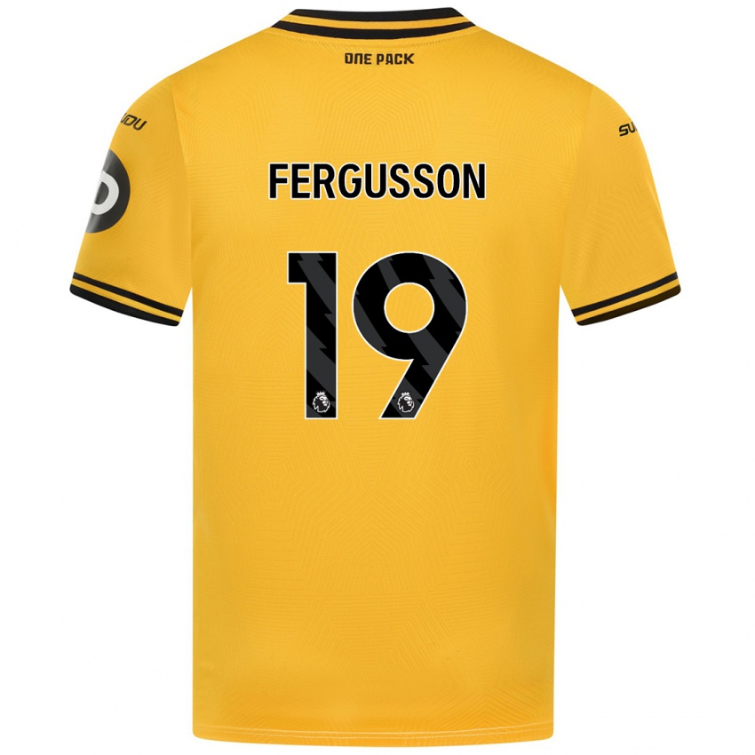 Gyermek Liv Fergusson #19 Sárga Hazai Jersey 2024/25 Mez Póló Ing