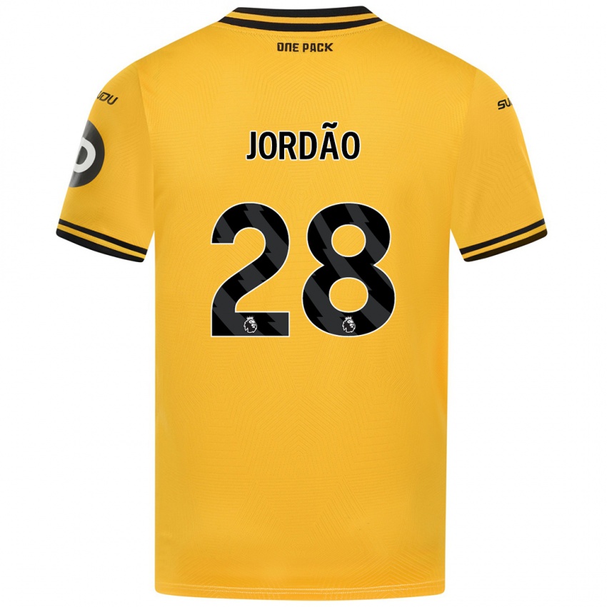 Gyermek Bruno Jordao #28 Sárga Hazai Jersey 2024/25 Mez Póló Ing