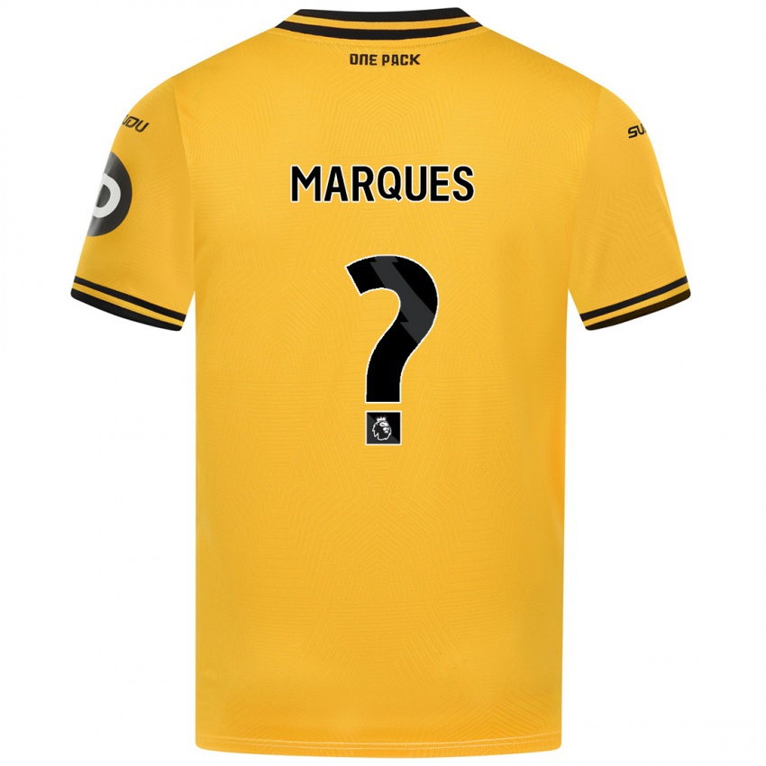 Gyermek Christian Marques #0 Sárga Hazai Jersey 2024/25 Mez Póló Ing