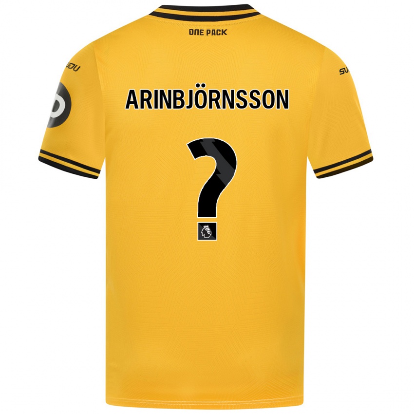 Gyermek Pálmi Rafn Arinbjörnsson #0 Sárga Hazai Jersey 2024/25 Mez Póló Ing