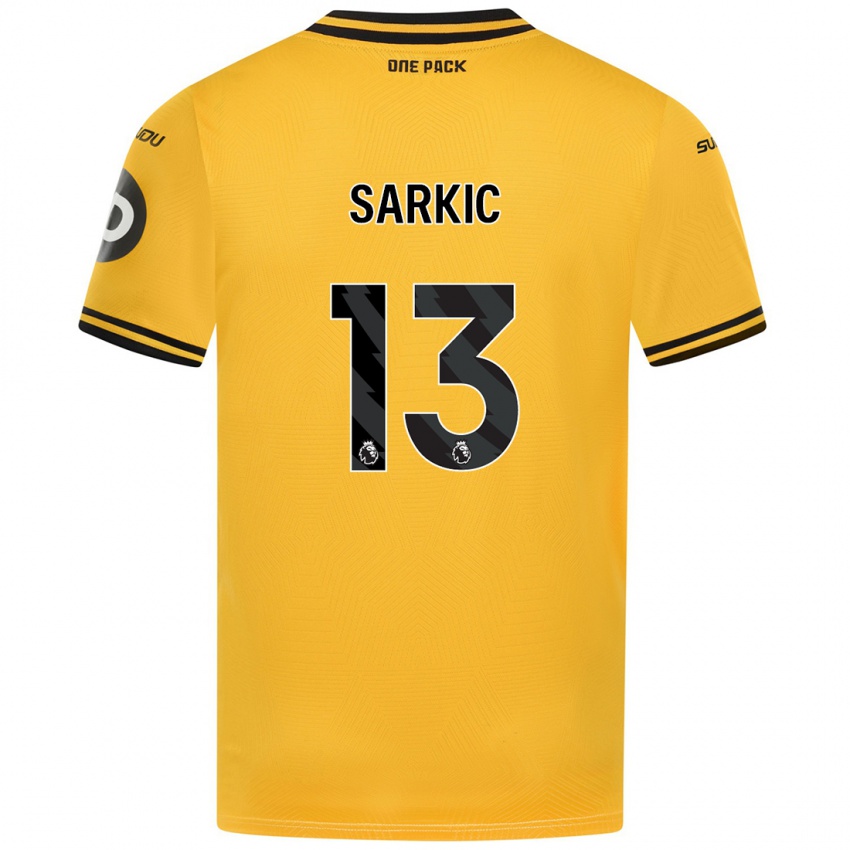 Gyermek Matija Sarkic #13 Sárga Hazai Jersey 2024/25 Mez Póló Ing