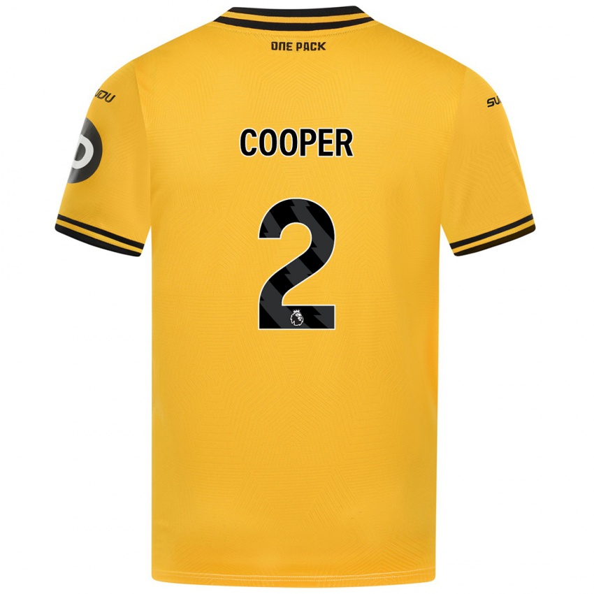 Gyermek Laura Cooper #2 Sárga Hazai Jersey 2024/25 Mez Póló Ing