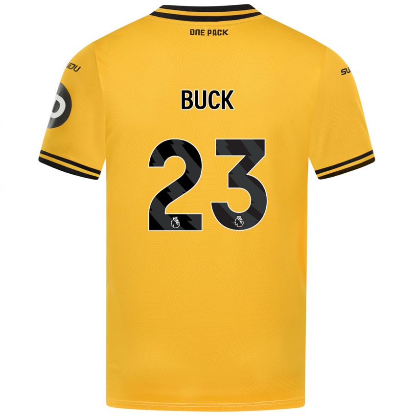 Gyermek Alex Buck #23 Sárga Hazai Jersey 2024/25 Mez Póló Ing