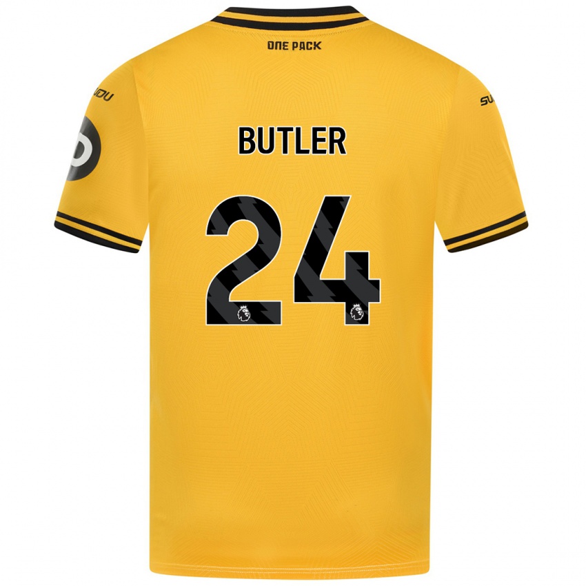 Gyermek Elli Butler #24 Sárga Hazai Jersey 2024/25 Mez Póló Ing