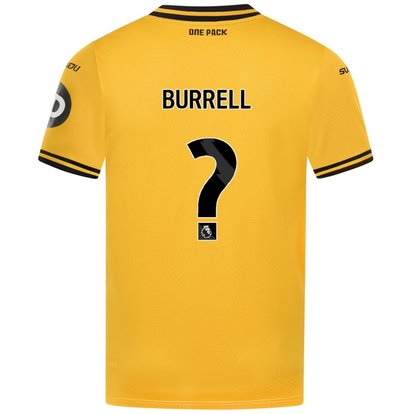 Gyermek Ackeme Francis-Burrell #0 Sárga Hazai Jersey 2024/25 Mez Póló Ing