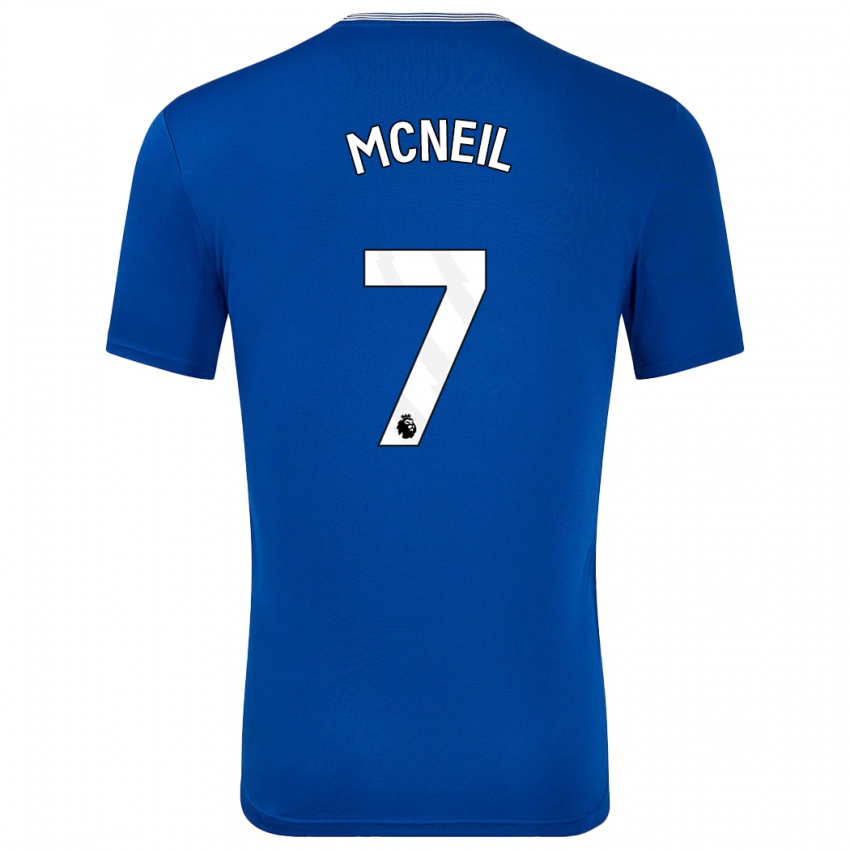 Gyermek Dwight Mcneil #7 Kék -Val Hazai Jersey 2024/25 Mez Póló Ing