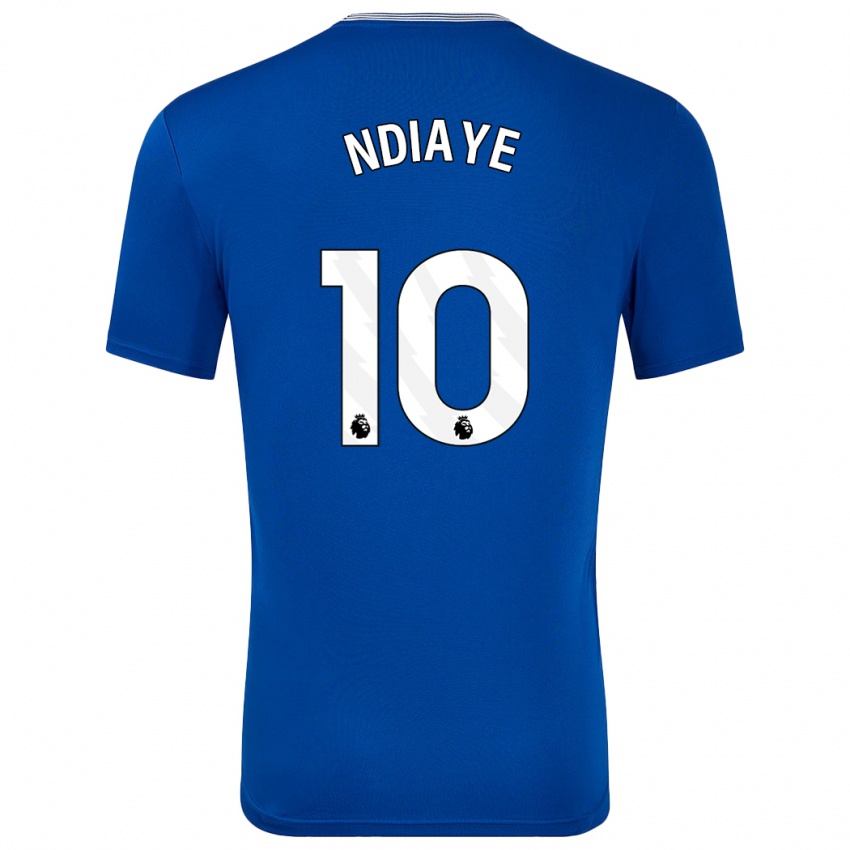 Gyermek Iliman Ndiaye #10 Kék -Val Hazai Jersey 2024/25 Mez Póló Ing