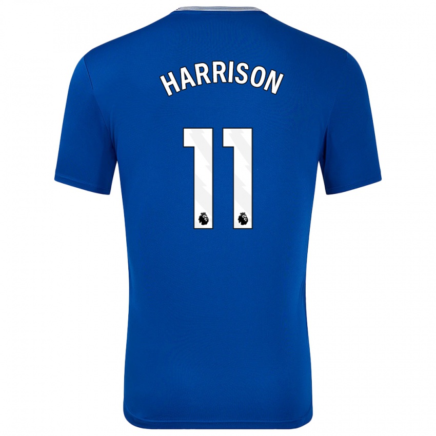 Gyermek Jack Harrison #11 Kék -Val Hazai Jersey 2024/25 Mez Póló Ing