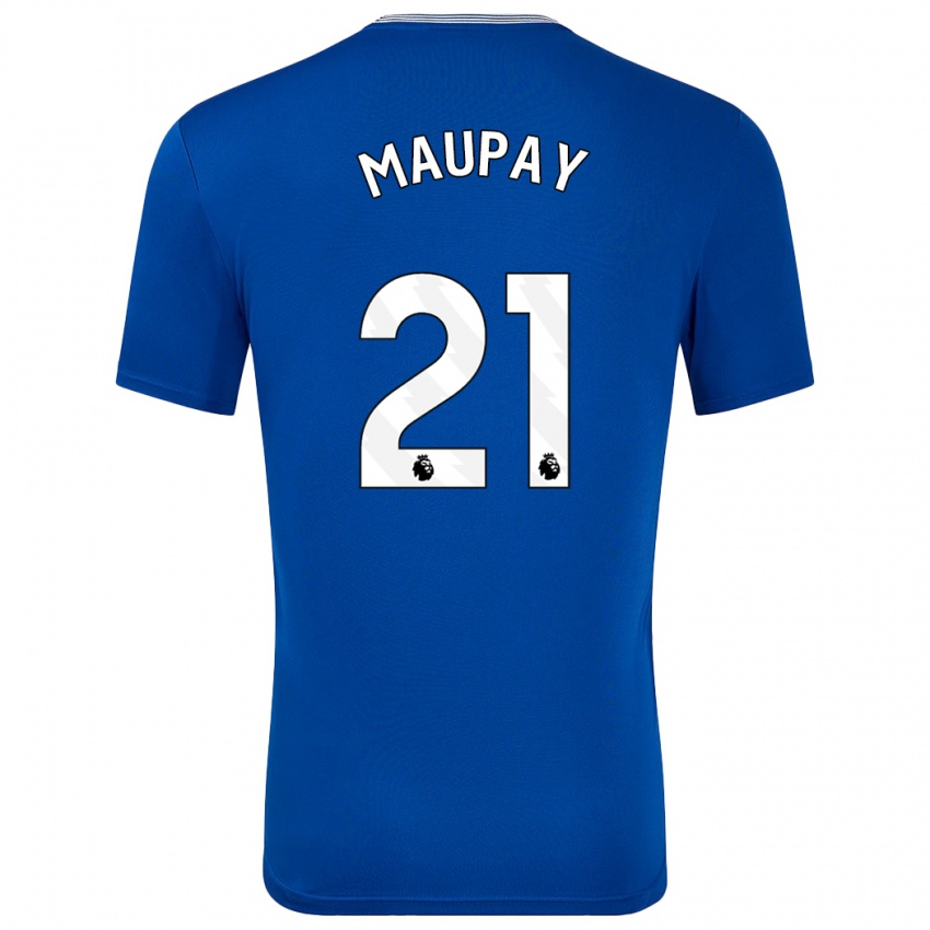 Gyermek Neal Maupay #21 Kék -Val Hazai Jersey 2024/25 Mez Póló Ing