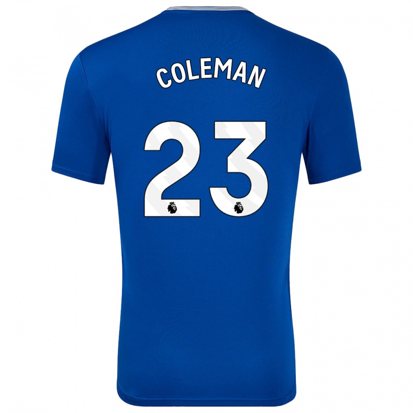 Gyermek Seamus Coleman #23 Kék -Val Hazai Jersey 2024/25 Mez Póló Ing