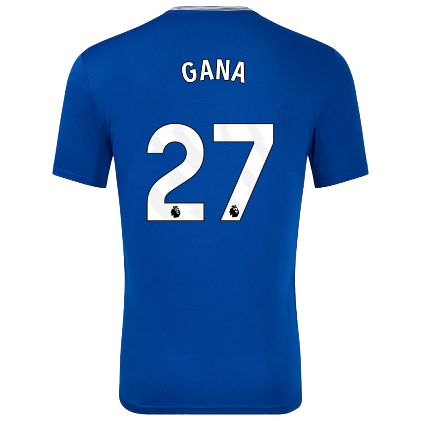 Gyermek Idrissa Gueye #27 Kék -Val Hazai Jersey 2024/25 Mez Póló Ing