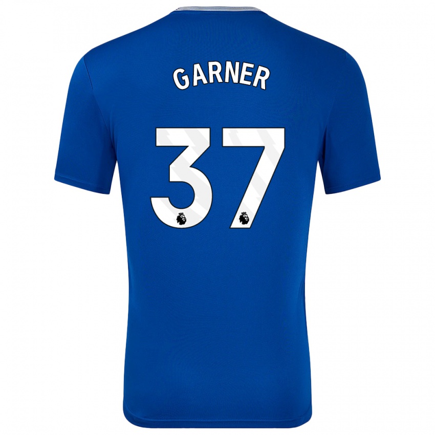 Gyermek James Garner #37 Kék -Val Hazai Jersey 2024/25 Mez Póló Ing