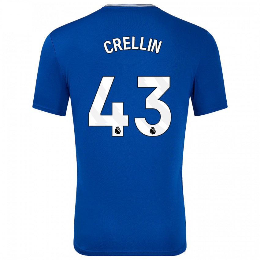 Gyermek Billy Crellin #43 Kék -Val Hazai Jersey 2024/25 Mez Póló Ing