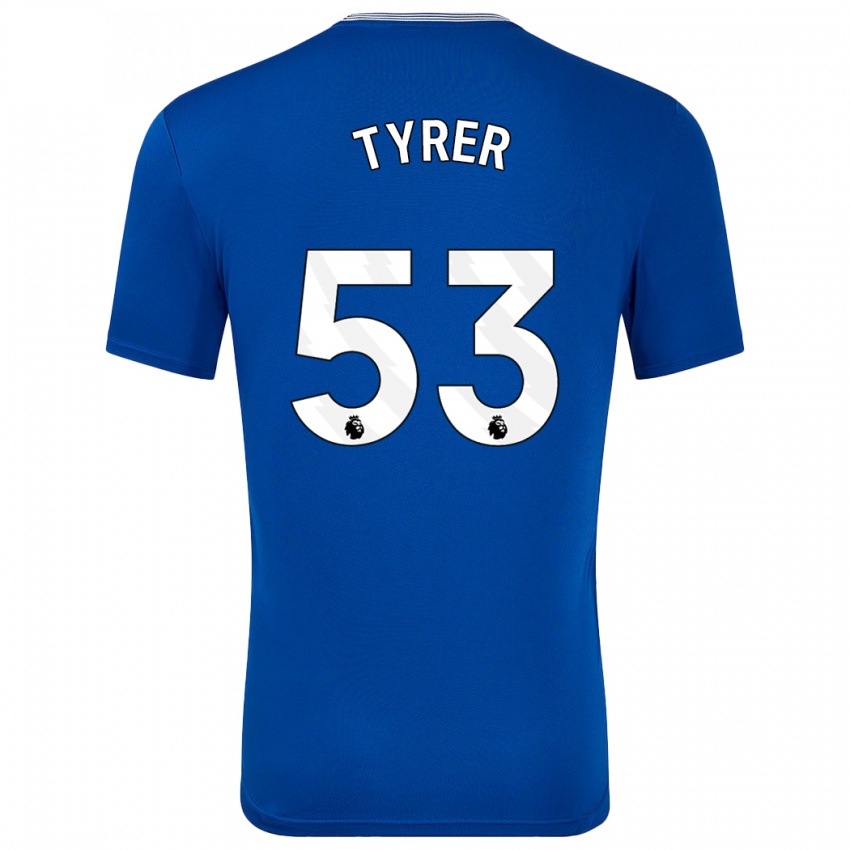 Gyermek Harry Tyrer #53 Kék -Val Hazai Jersey 2024/25 Mez Póló Ing