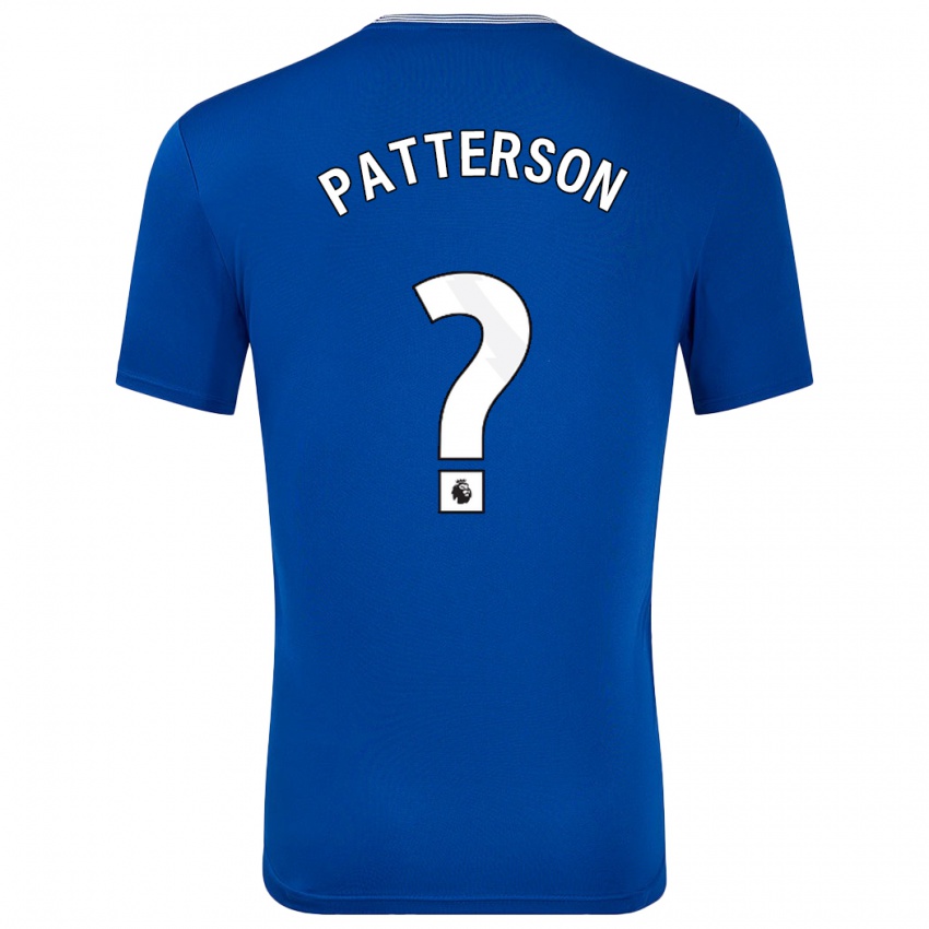 Gyermek Jack Patterson #0 Kék -Val Hazai Jersey 2024/25 Mez Póló Ing