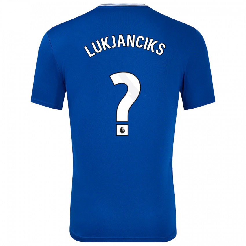 Gyermek Douglass Lukjanciks #0 Kék -Val Hazai Jersey 2024/25 Mez Póló Ing