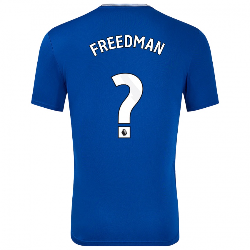 Gyermek Freddie Freedman #0 Kék -Val Hazai Jersey 2024/25 Mez Póló Ing