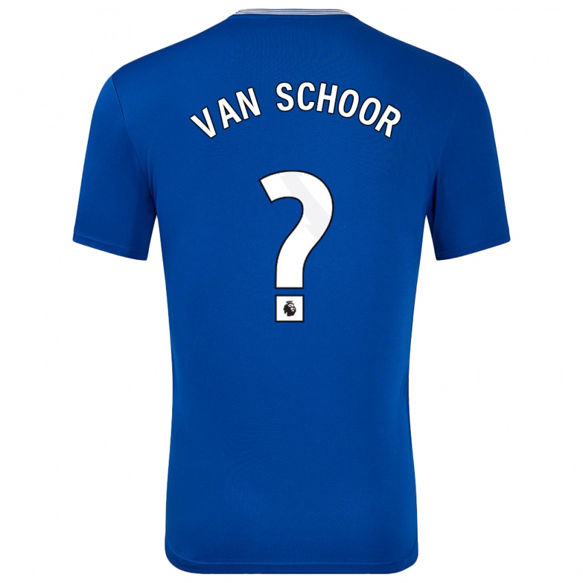 Gyermek Joshua Van Schoor #0 Kék -Val Hazai Jersey 2024/25 Mez Póló Ing