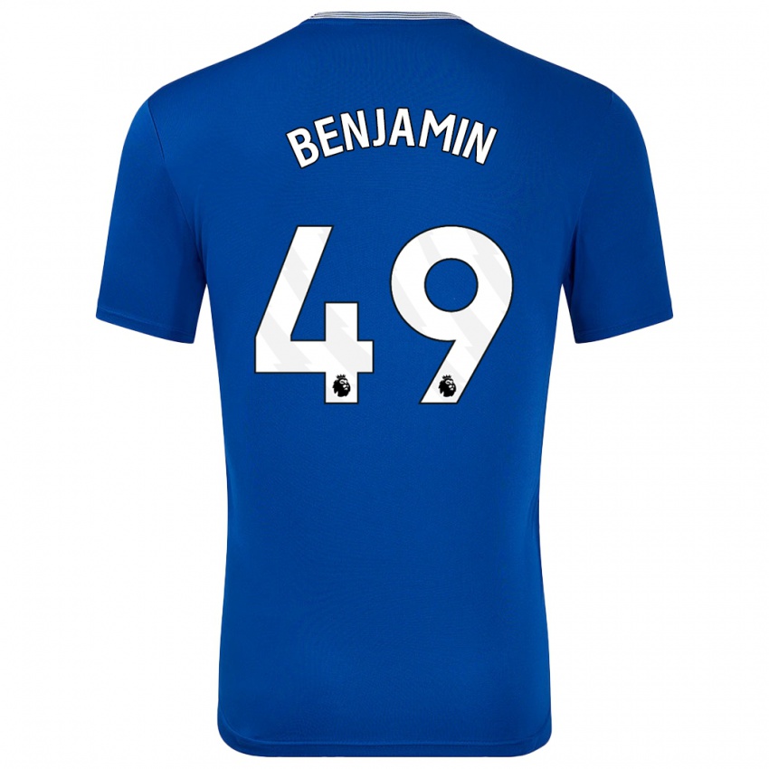 Gyermek Omari Benjamin #49 Kék -Val Hazai Jersey 2024/25 Mez Póló Ing