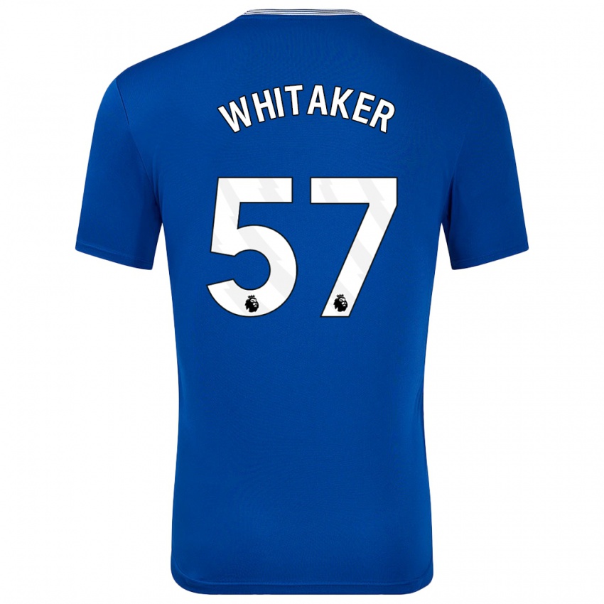 Gyermek Charlie Whitaker #57 Kék -Val Hazai Jersey 2024/25 Mez Póló Ing