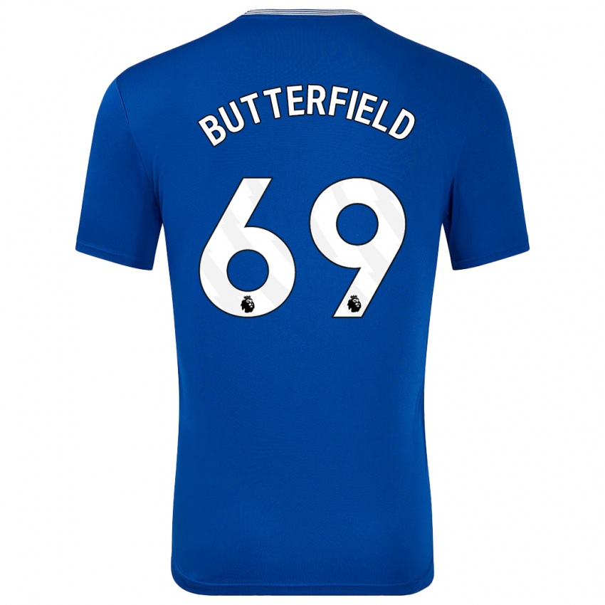 Gyermek Luke Butterfield #69 Kék -Val Hazai Jersey 2024/25 Mez Póló Ing