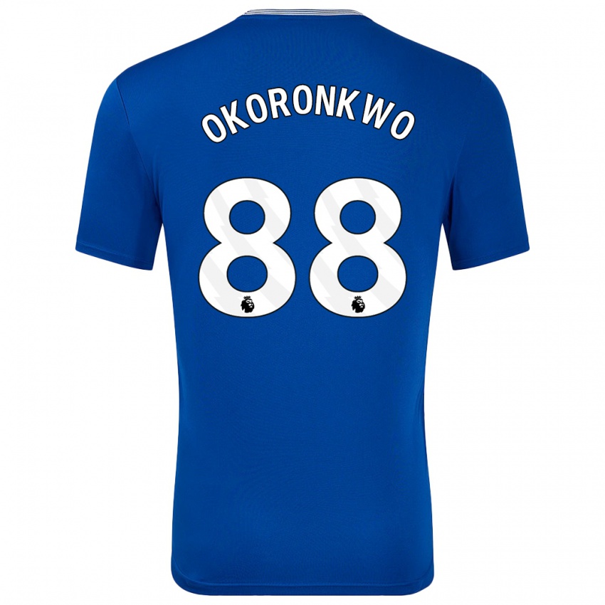 Gyermek Francis Okoronkwo #88 Kék -Val Hazai Jersey 2024/25 Mez Póló Ing