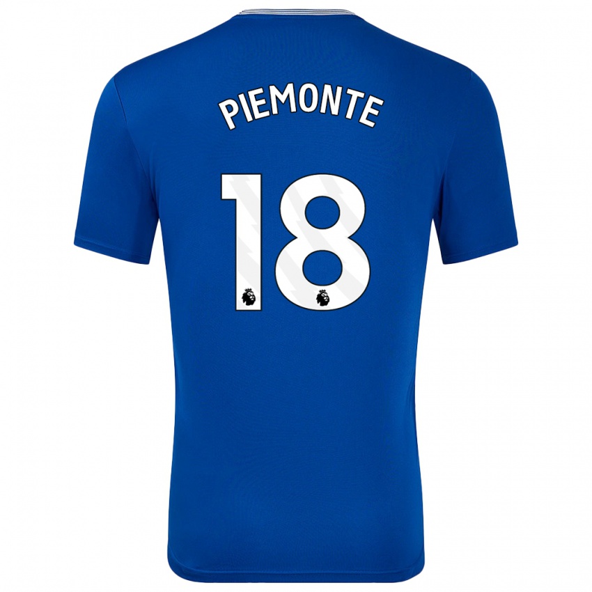 Gyermek Martina Piemonte #18 Kék -Val Hazai Jersey 2024/25 Mez Póló Ing