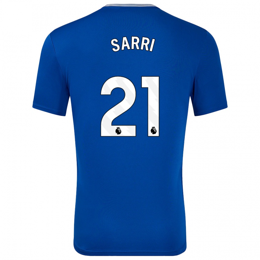 Gyermek Veatriki Sarri #21 Kék -Val Hazai Jersey 2024/25 Mez Póló Ing