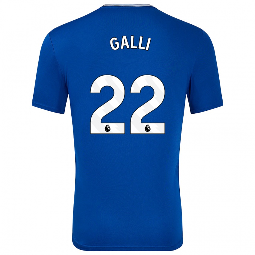 Gyermek Aurora Galli #22 Kék -Val Hazai Jersey 2024/25 Mez Póló Ing