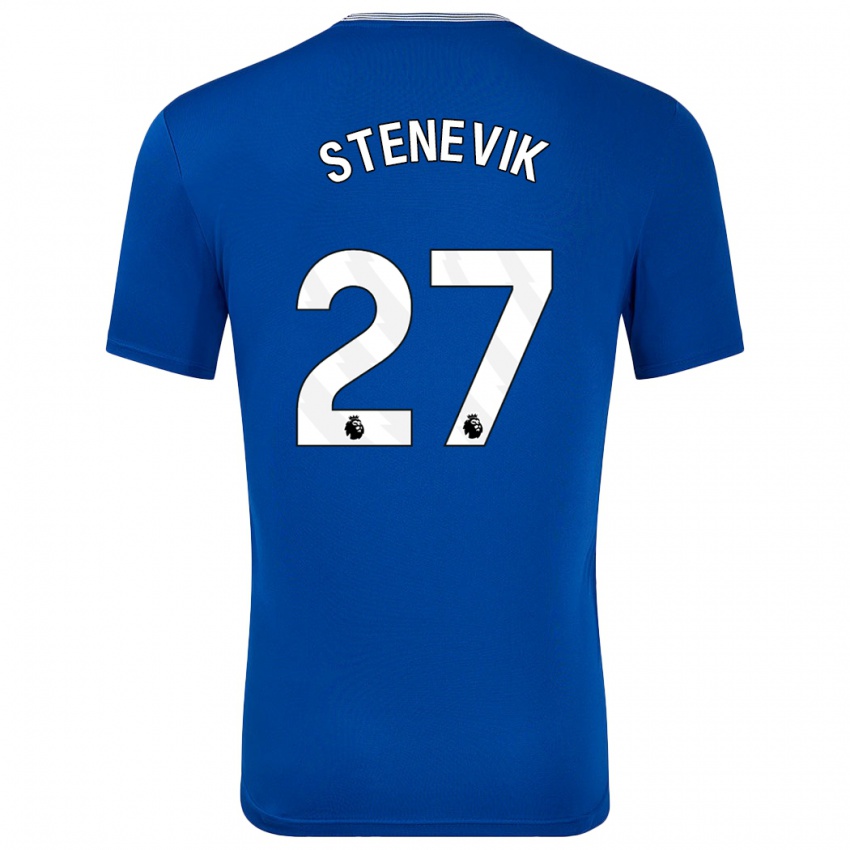 Gyermek Elise Stenevik #27 Kék -Val Hazai Jersey 2024/25 Mez Póló Ing