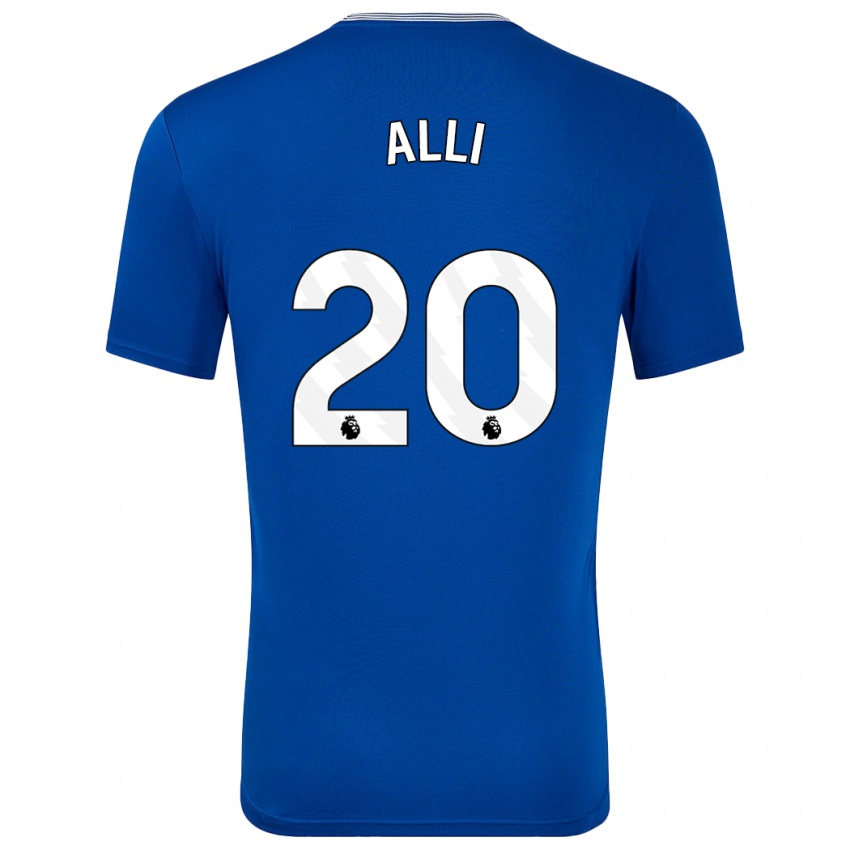 Gyermek Dele Alli #20 Kék -Val Hazai Jersey 2024/25 Mez Póló Ing