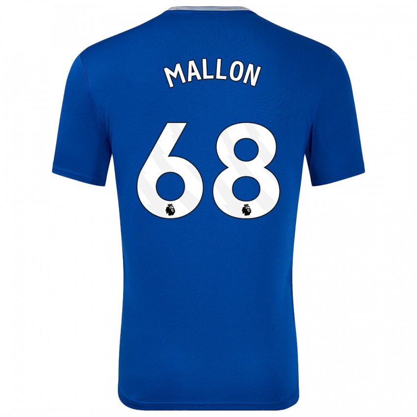 Gyermek Mathew Mallon #68 Kék -Val Hazai Jersey 2024/25 Mez Póló Ing