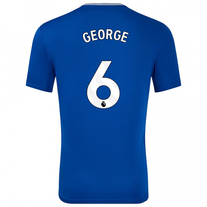 Gyermek Gabrielle George #6 Kék -Val Hazai Jersey 2024/25 Mez Póló Ing