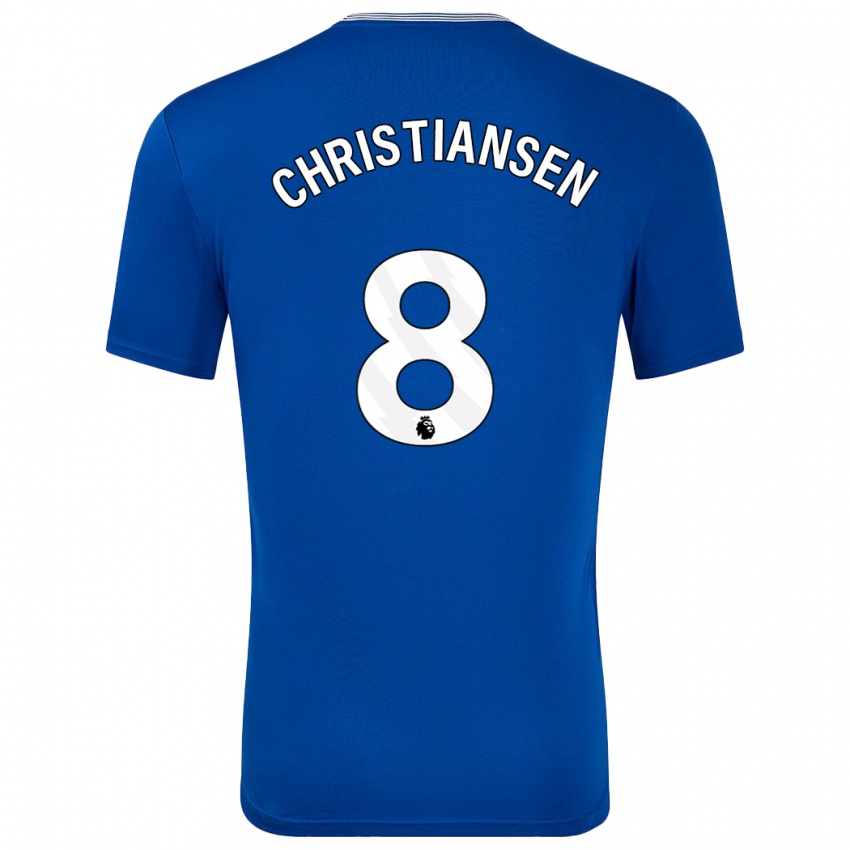 Gyermek Izzy Christiansen #8 Kék -Val Hazai Jersey 2024/25 Mez Póló Ing