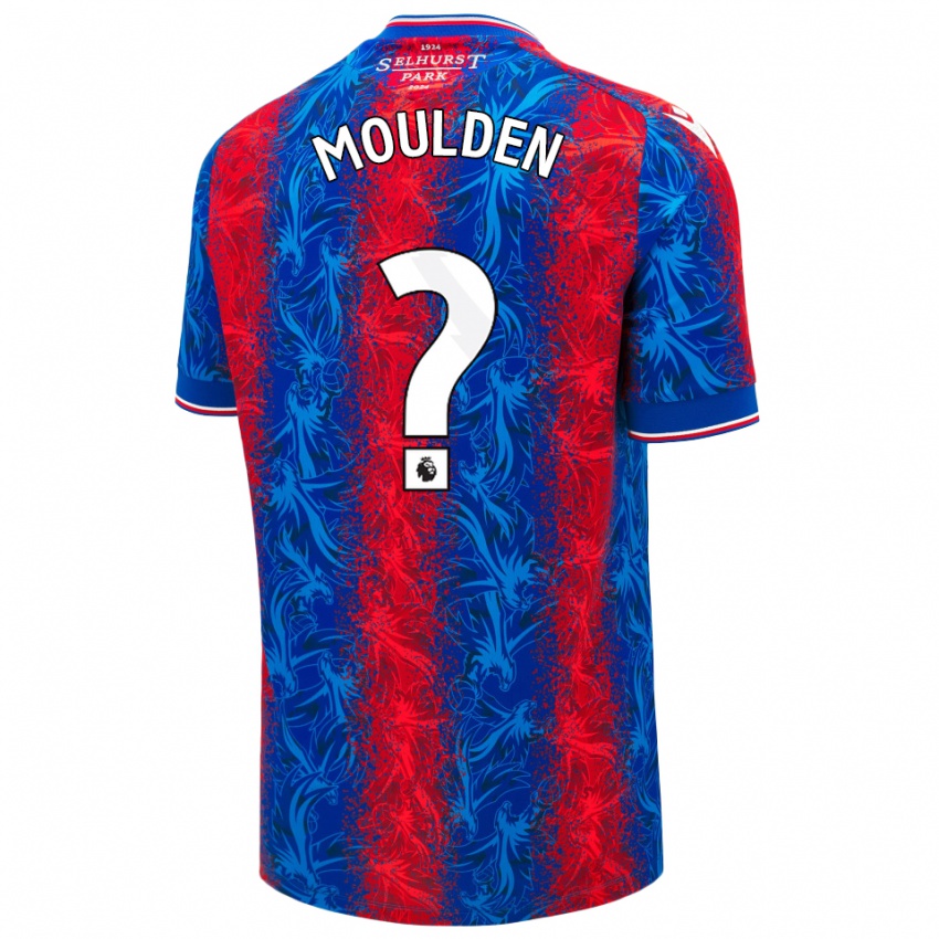 Gyermek Louie Moulden #0 Piros Kék Csíkok Hazai Jersey 2024/25 Mez Póló Ing