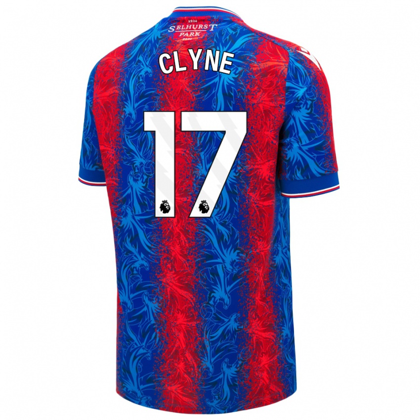 Gyermek Nathaniel Clyne #17 Piros Kék Csíkok Hazai Jersey 2024/25 Mez Póló Ing