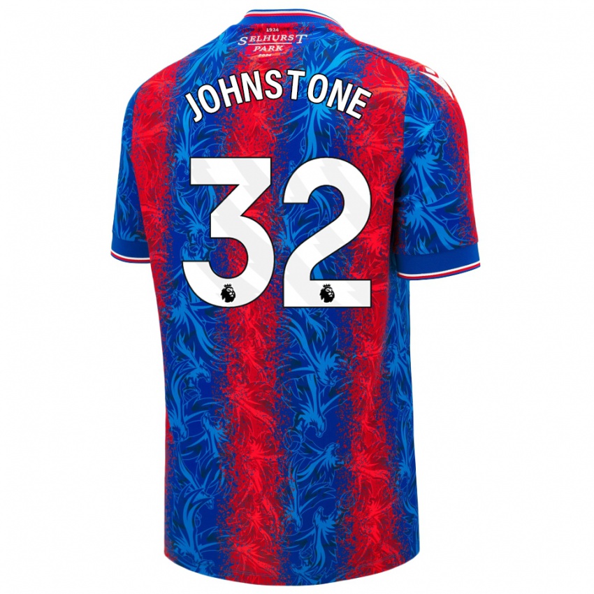 Gyermek Sam Johnstone #32 Piros Kék Csíkok Hazai Jersey 2024/25 Mez Póló Ing